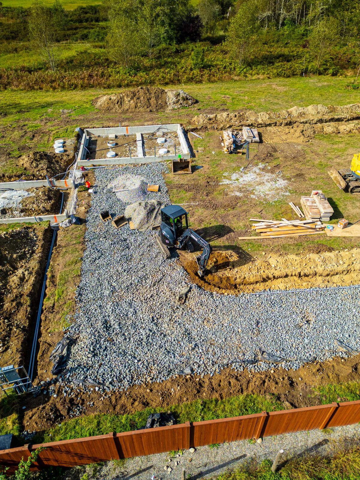 Tremor crew on a graded subdivision pad